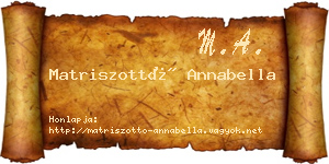 Matriszottó Annabella névjegykártya